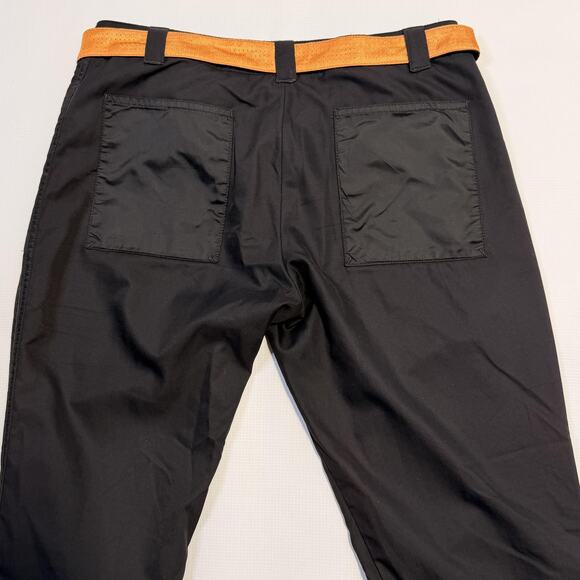 Adidas Pants Womens 8 Black Track Joggers Belted Stripes Crown Logo Missy Elliot - Picture 10 of 11